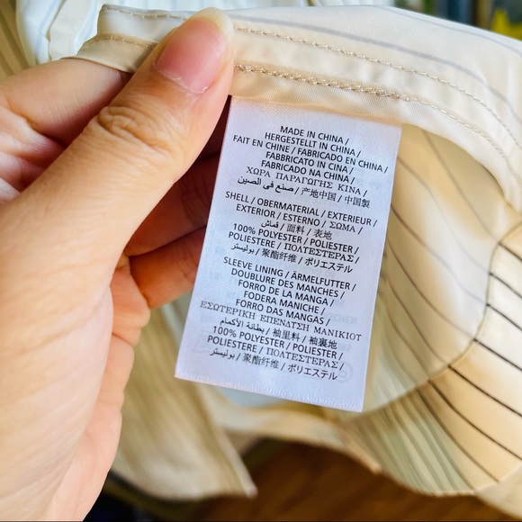 NWT GANT RUGGER Coat (Offwhite Pinstripe) - Picture 9 of 14